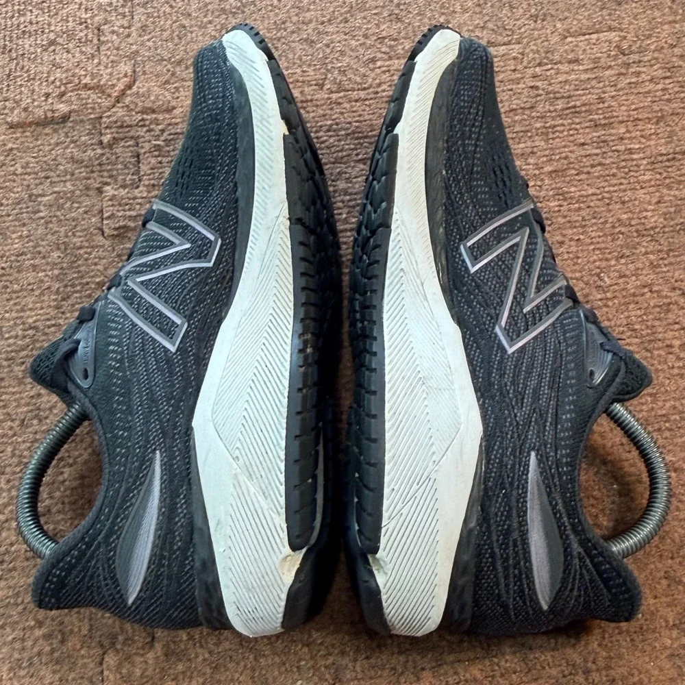 B- New Balance Fresh Foam 860 v12 Black White Running Shoes W860B12 Womens gym
